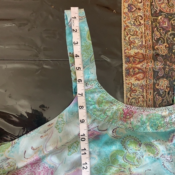 Lane Bryant Plus Size Floral Print Sequinned Blouse Size 22W - Picture 8 of 11